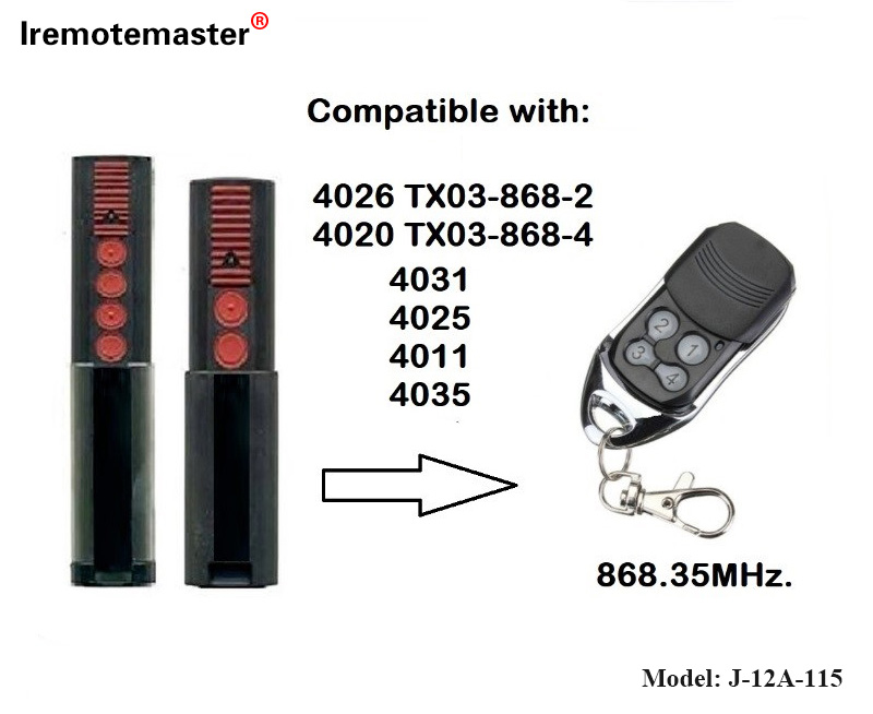Foar 4020 4026 TX03-868-4 Remote Control 868mhz TX03-8-4 Rolling Code
