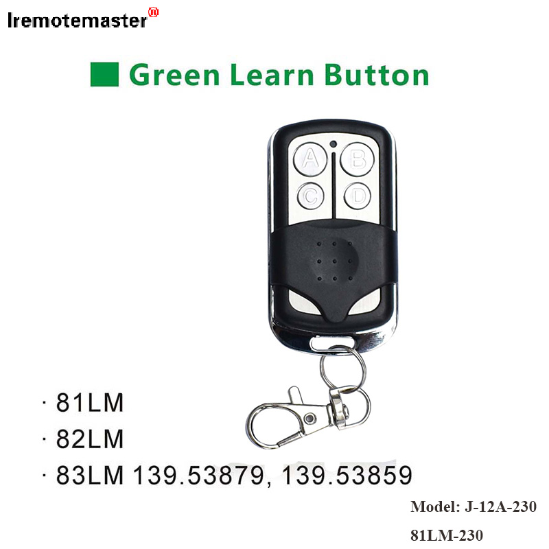 Foar 81LM 82LM 83LM Green Learn Knop 390MHz Gate Door Remote Transmitter