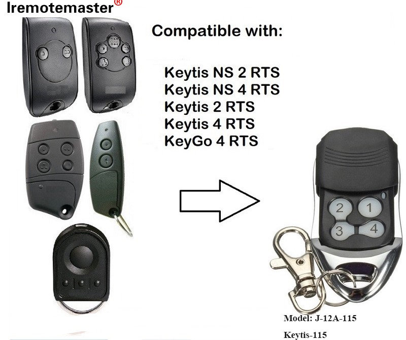 Foar Keytis NS 2 RTS Keytis NS 4 RTS Garage Door Remote Control 433.42MHz