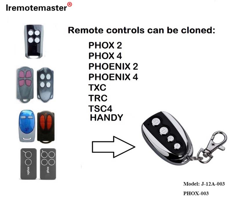 Foar PHOENIX 2 4 TSC2 TSC4 HANDY2 ferfangende garaazjedoar remote control 433.92mhz